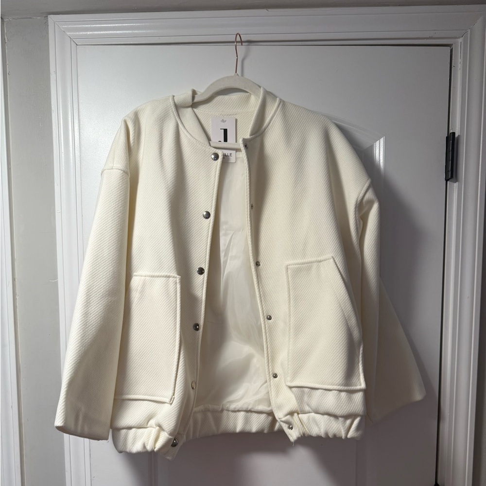 Easy Clothes USA Ecru Mahe Bomber Jacket
